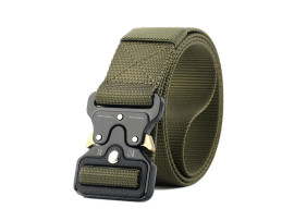 Men's Tactical Belt Nylon Military Style Webbing Belt with Metal Buckle